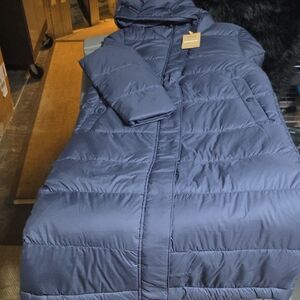 Patagonia Women's Silent Down Long Parka - Dark Blue